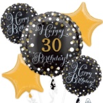 Sparkling-birthday-personalized Balloon Bouquet 37157