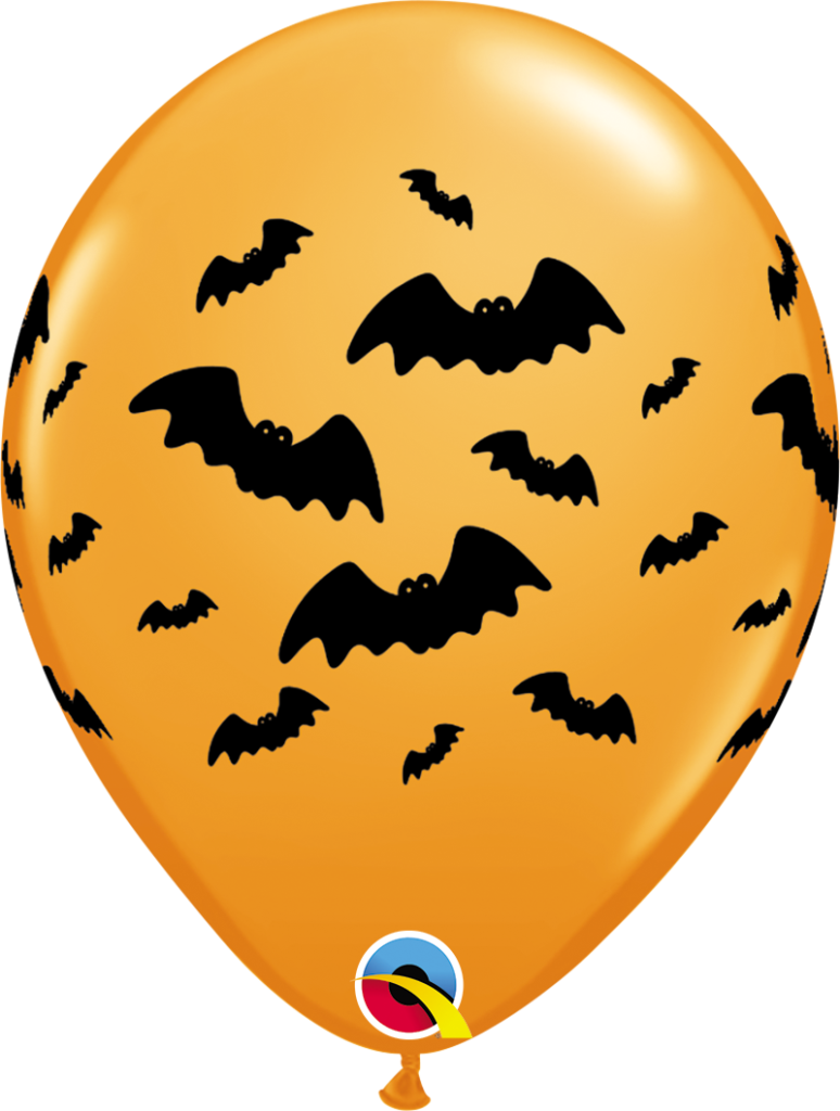 Spooky-Bat-Print-balloon-Orange