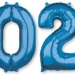 Saphire Blue 2020 New Years number balloons