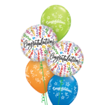 Confetti Streamer Congrats Balloon Bouquet