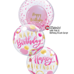 Pink Dots Birthday Bubble