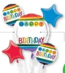 Personalized Rainbow Balloon Bouquet