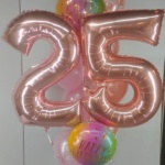 Rose Gold Jumbo Balloon Number Balloon Bouquet