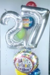 Singing Balloon & Jumbo Balloon Number Balloon Bouquet