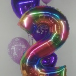 Jumbo 2 Rainbow Balloon Bouquet