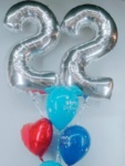 Jumbo 22 Silver balloon Bouquet