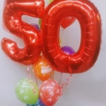 Jumbo 50 Red colourful Balloon Bouquet