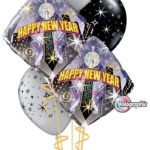 New Year's Sparkles & Swirls Balloon Bouquet crop