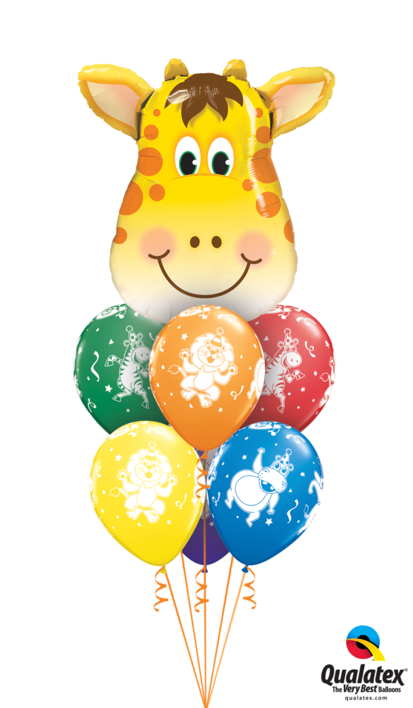 Jolly Giraffe Safari Balloon Bouquet