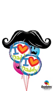 Mustache luv u Daddy Balloon Bouquet