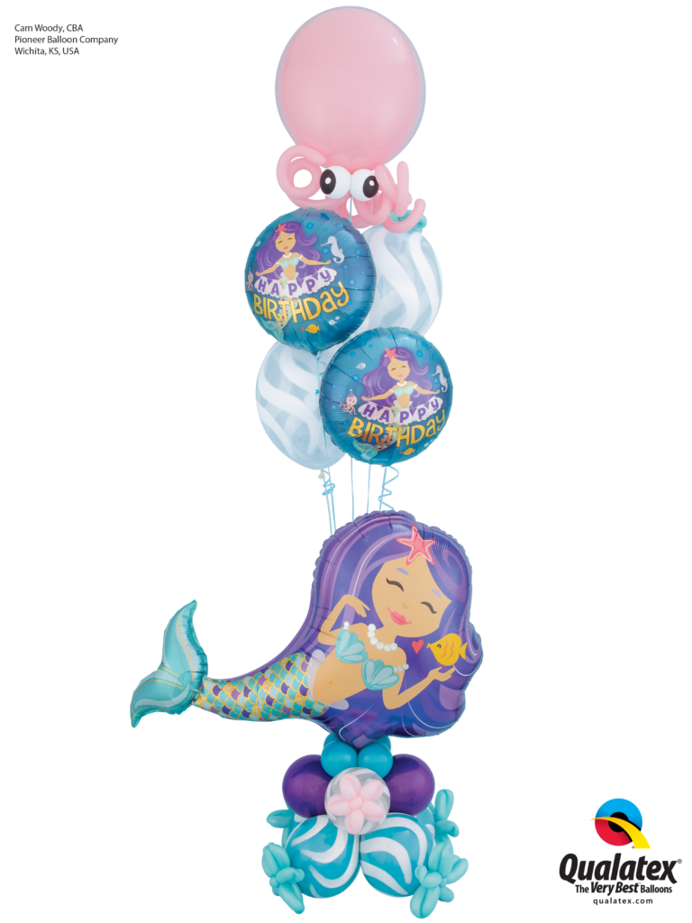 Undersea Birthday Buddies Mermaid Balloon Bouquet