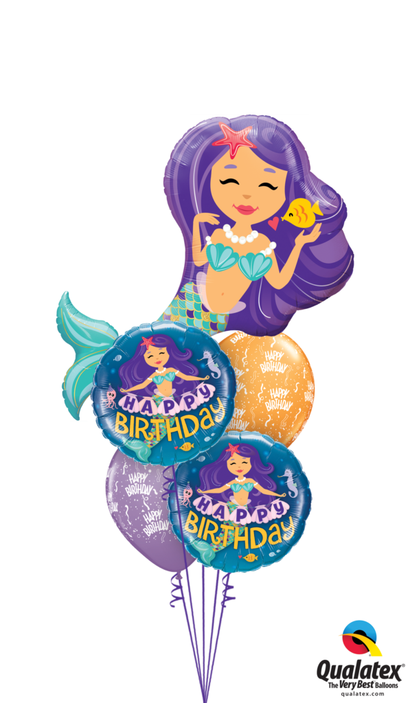 Undersea Birthday Enchantment Mermaid Balloon Bouquet
