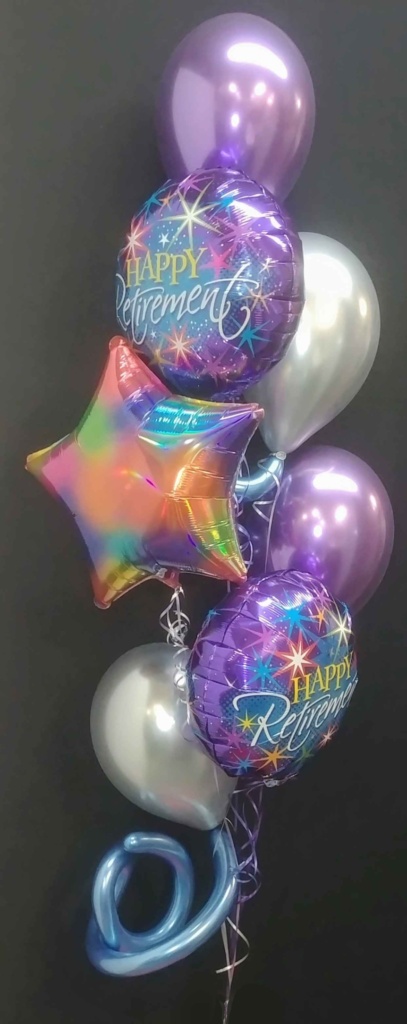 Retirement Chrome Balloon Bouquet