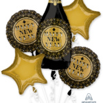 Roaring Twenties New Years Champagne Balloon Bouquet