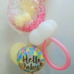 Blush Pastel Baby Rattle Balloon Bouquet